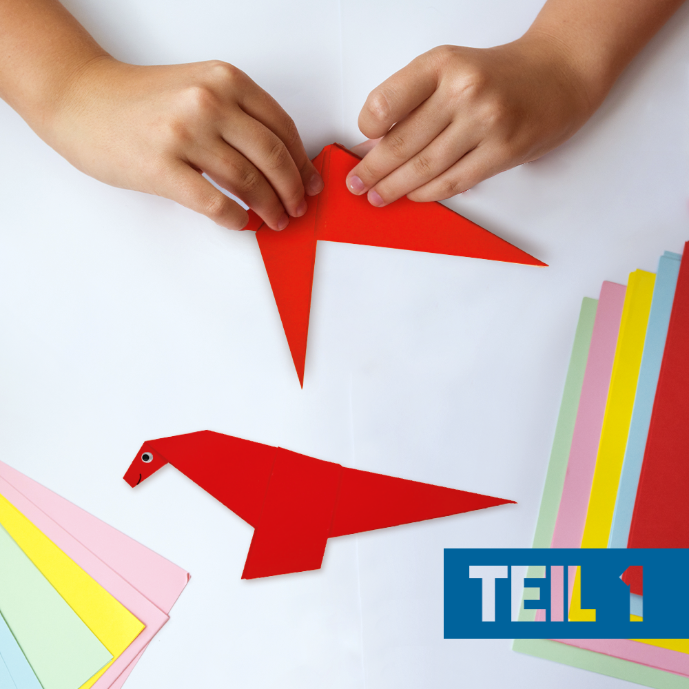 Teil 1: Origami Baby-Dinosaurier falten
