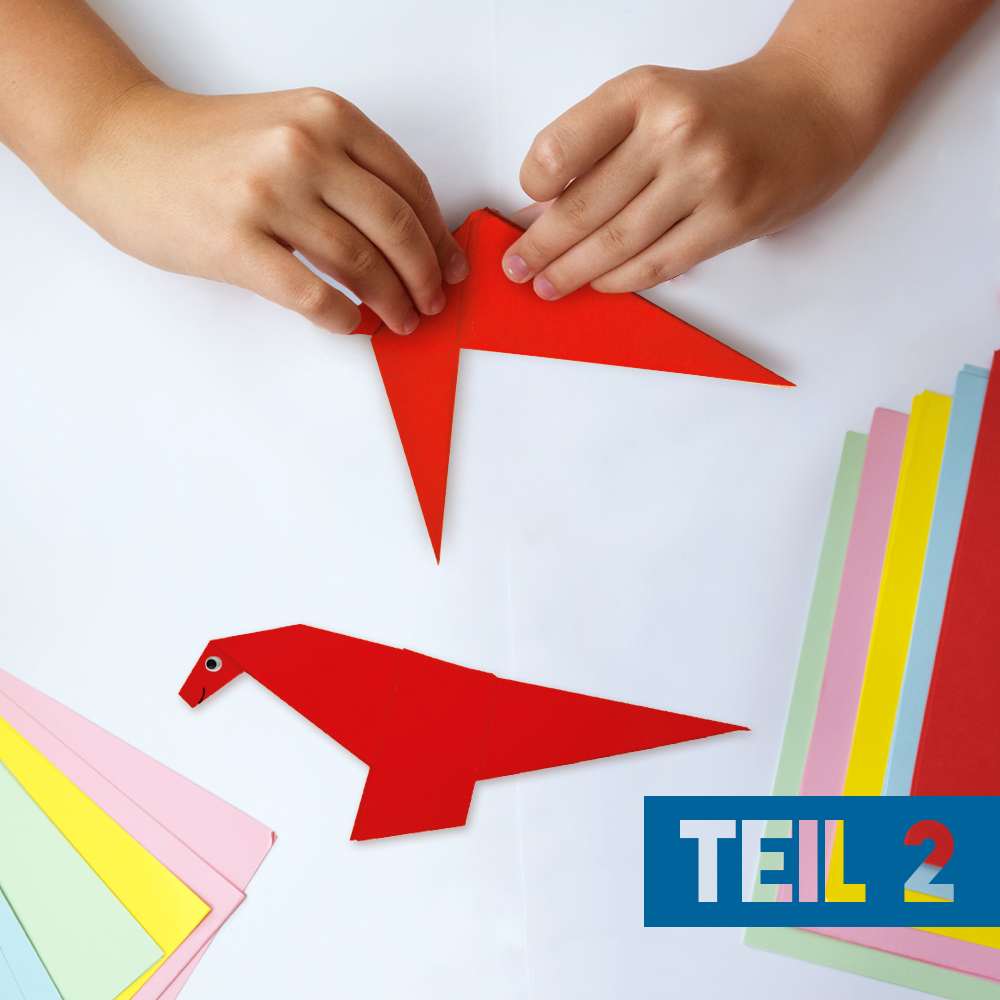 Teil 2: Origami Baby-Dinosaurier falten