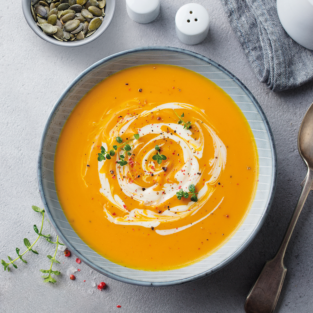 Rezept für eine cremige Kürbissuppe