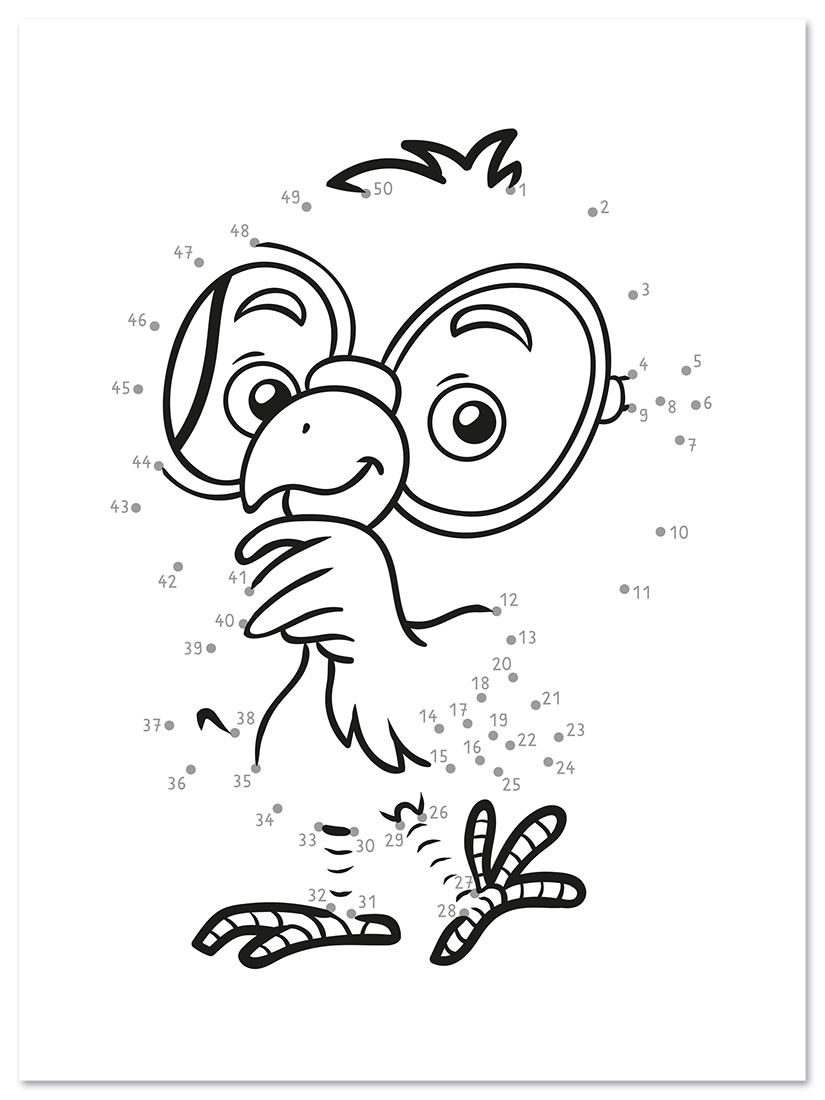 Zahlen verbinden von 1 bis 50