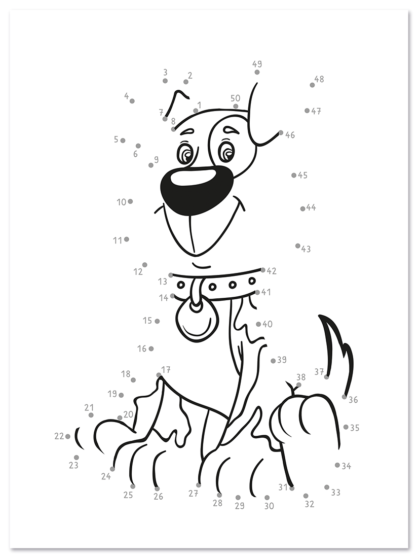 Zahlen verbinden von 1 bis 50