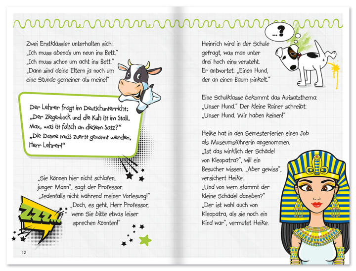 1100 Mega-Witze Kinderbuch Lustige Kinderwitze Leseprobe S12-13 EDITION XXL Onlineshop