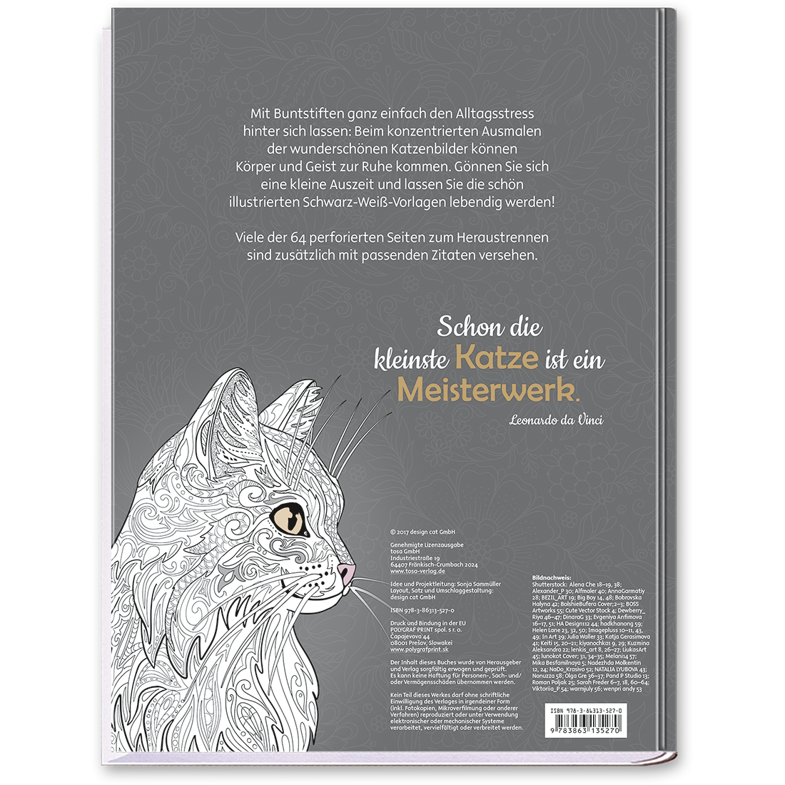 Tiefgründige Katzen – Malbuch & Zitate