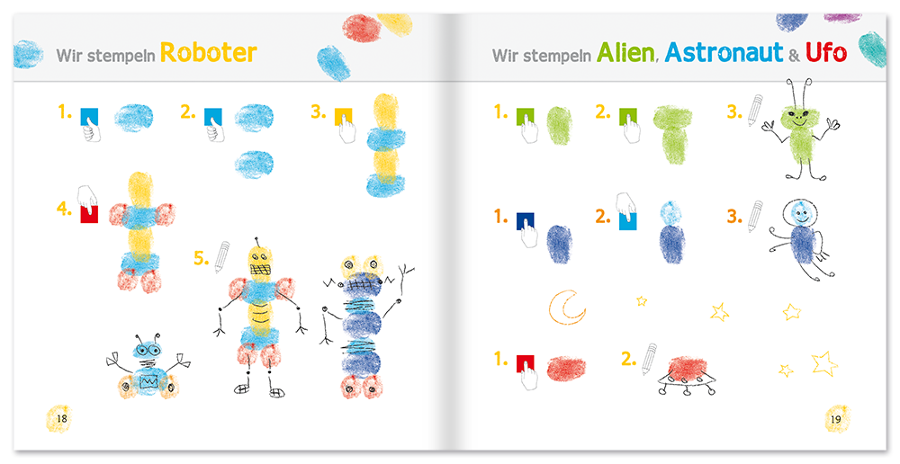 Fingerabdruck für kleine Künstler