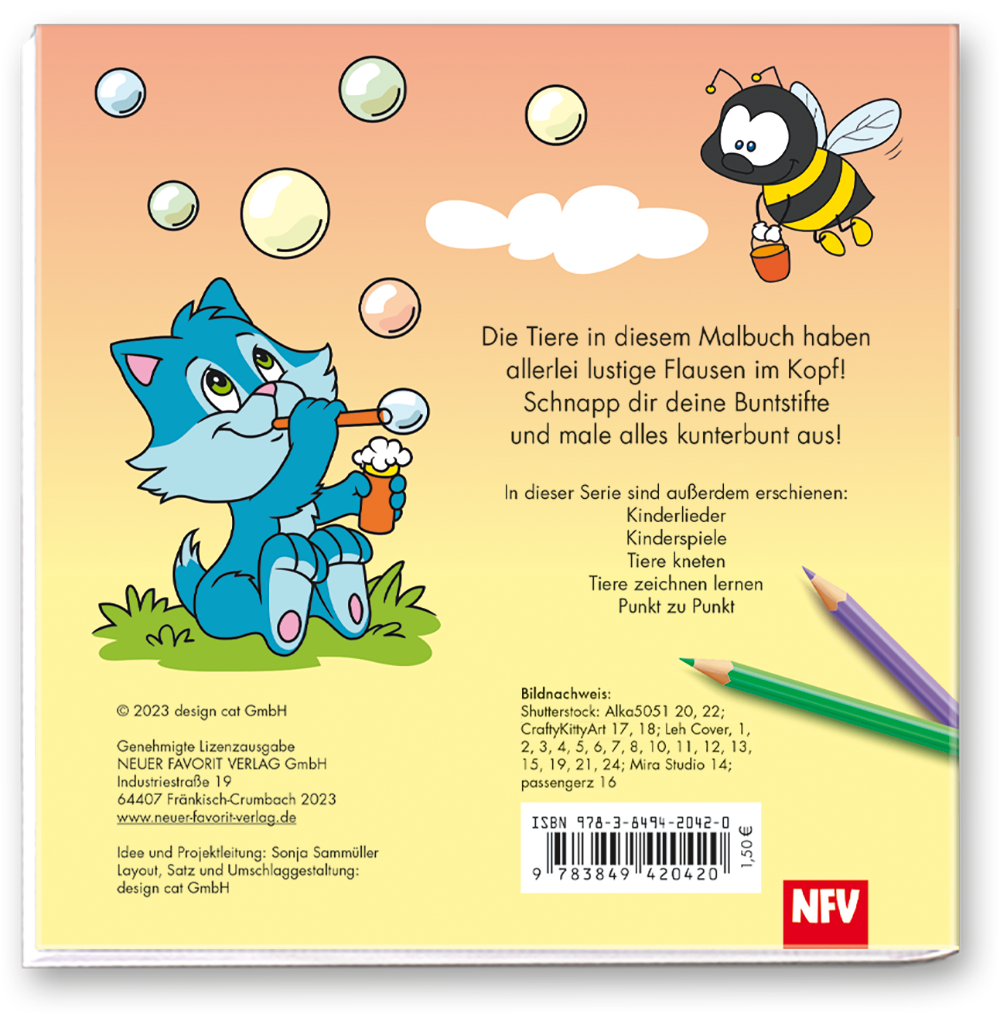 Tiere-Malbuch – Lustige Motive zum Ausmalen