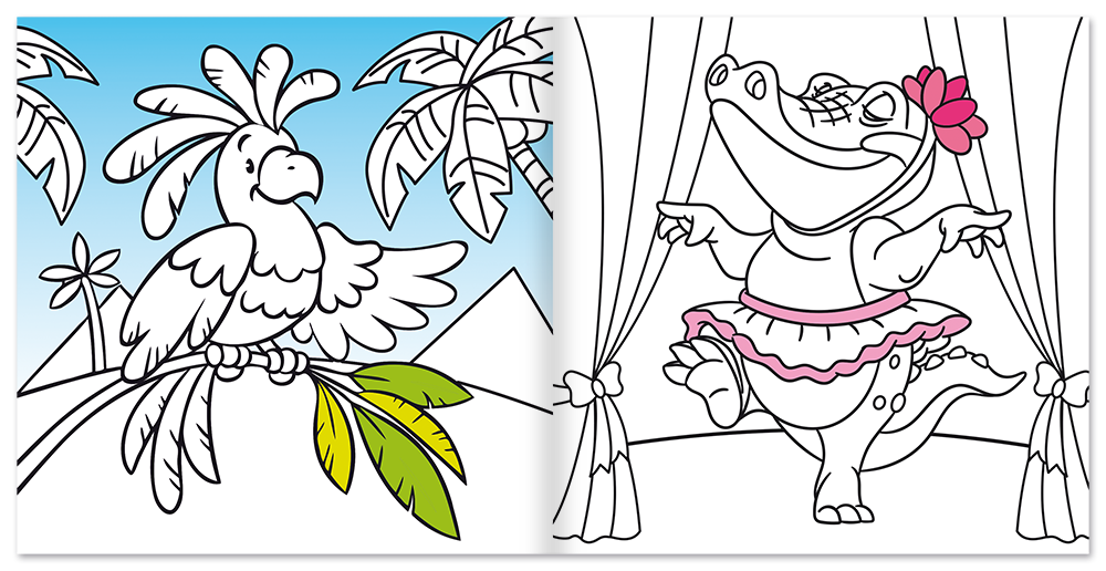 Tiere-Malbuch – Lustige Motive zum Ausmalen