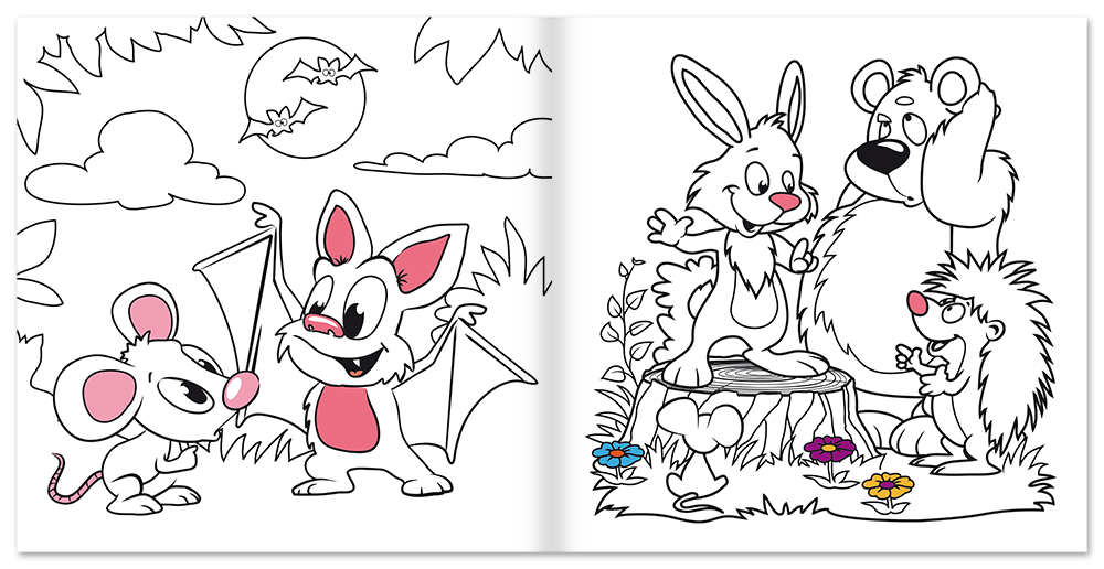 Tiere-Malbuch – Lustige Motive zum Ausmalen