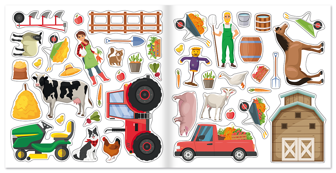 Bauernhof – Stickerbuch