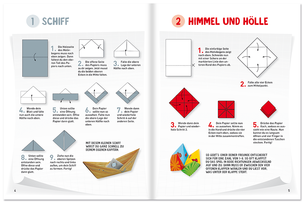 Klassische Papierfaltspiele