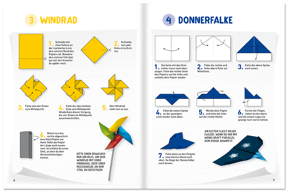 Klassische Papierfaltspiele