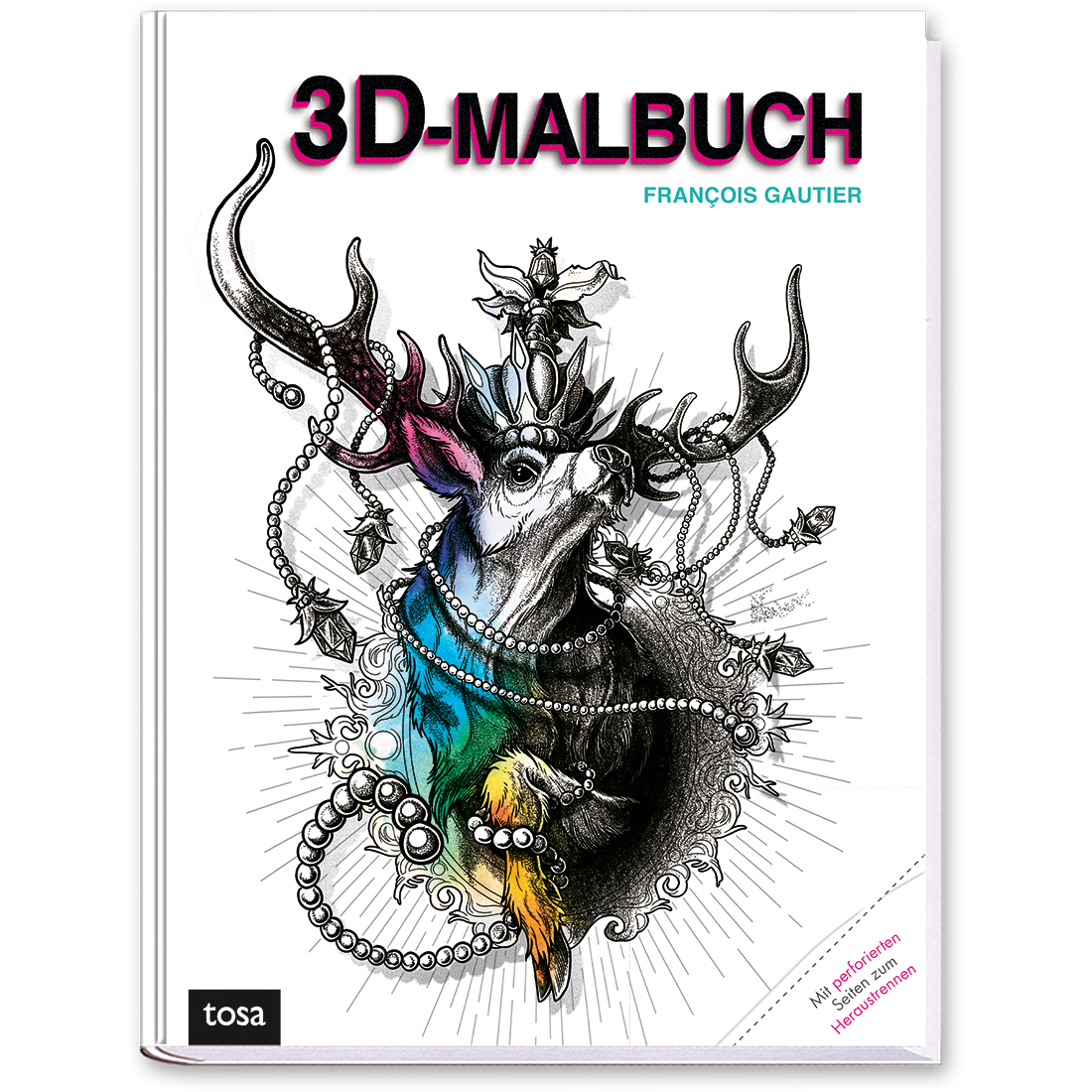 3D-Malbuch Malbuch Schöne Malvorlagen Cover Buch Vorderseite tosa Onlineshop