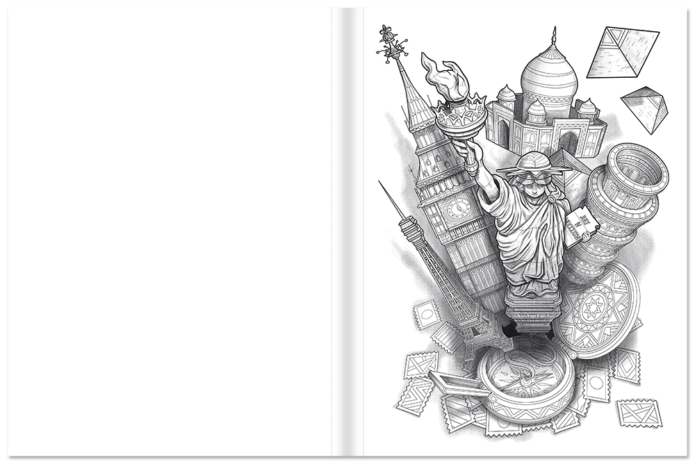 3D-Malbuch Malbuch Schöne Malvorlagen Leseprobe S48-49 tosa Onlineshop