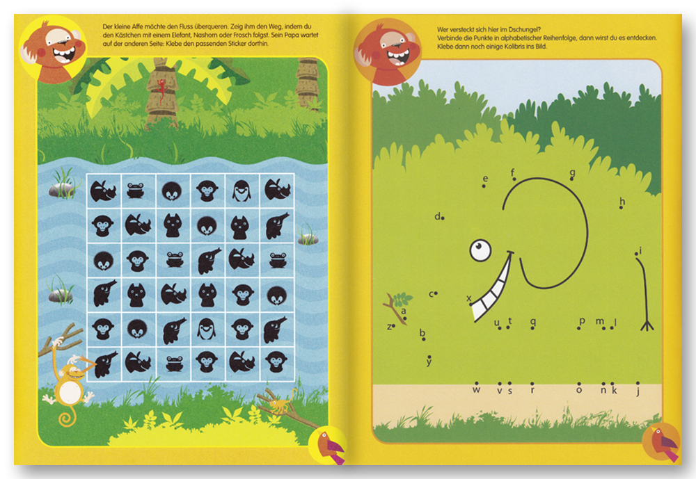 Wilde Tiere – Mal- und Rätselbuch