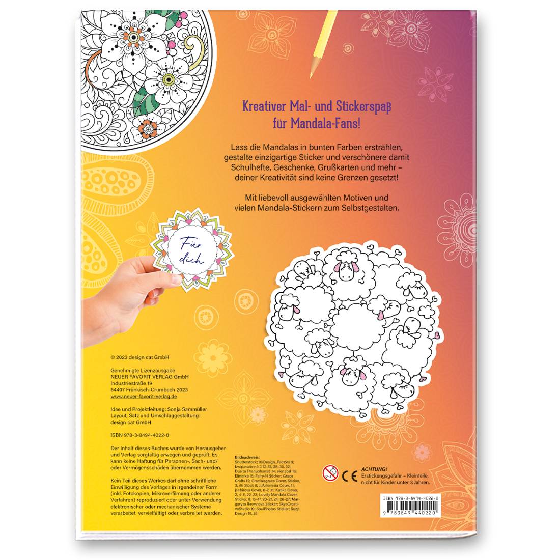 Mandala Mal- und Stickerbuch