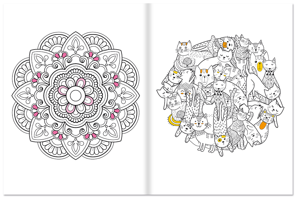 Mandala Mal- und Stickerbuch