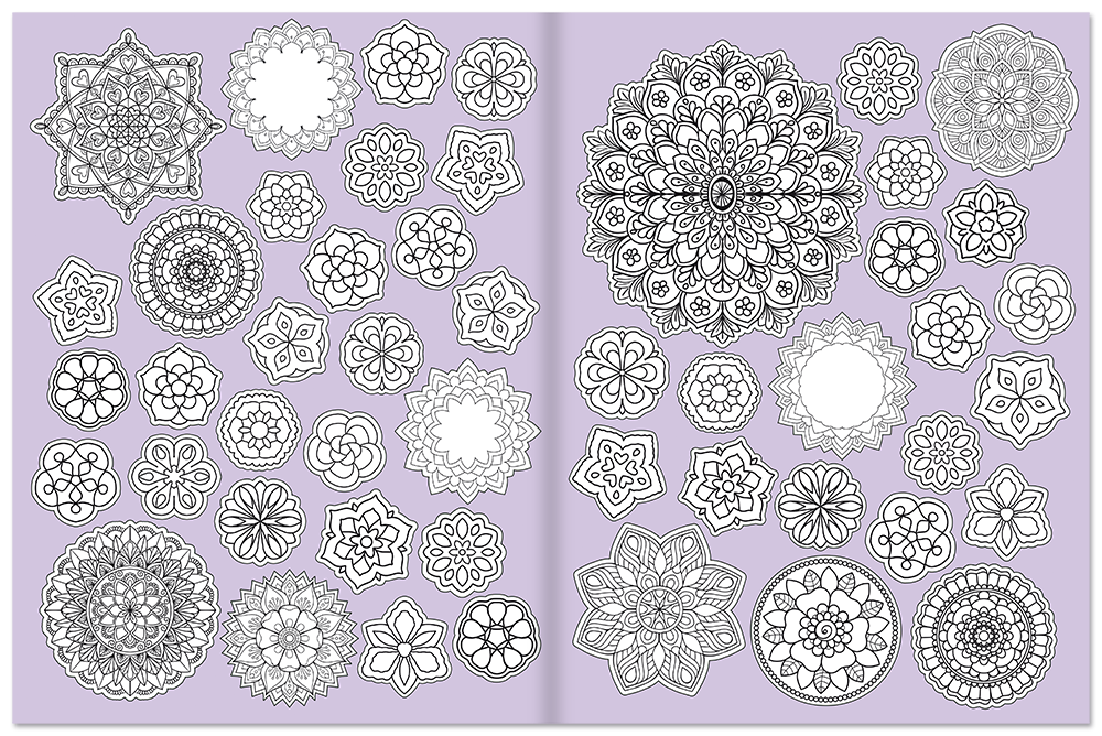 Mandala Mal- und Stickerbuch