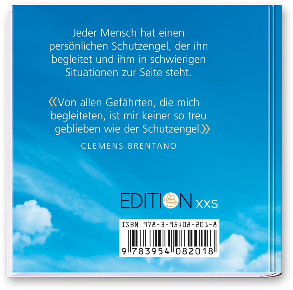 Schutzengel-Figur und Buch in einer Box