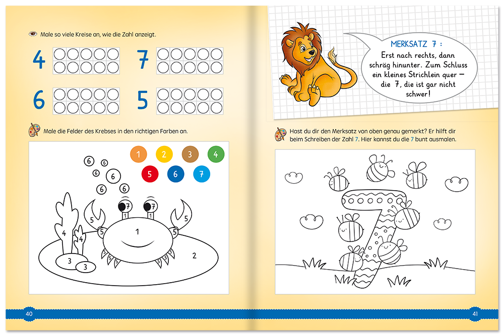 Zahlen lernen von 1-10 ab 5 Jahren