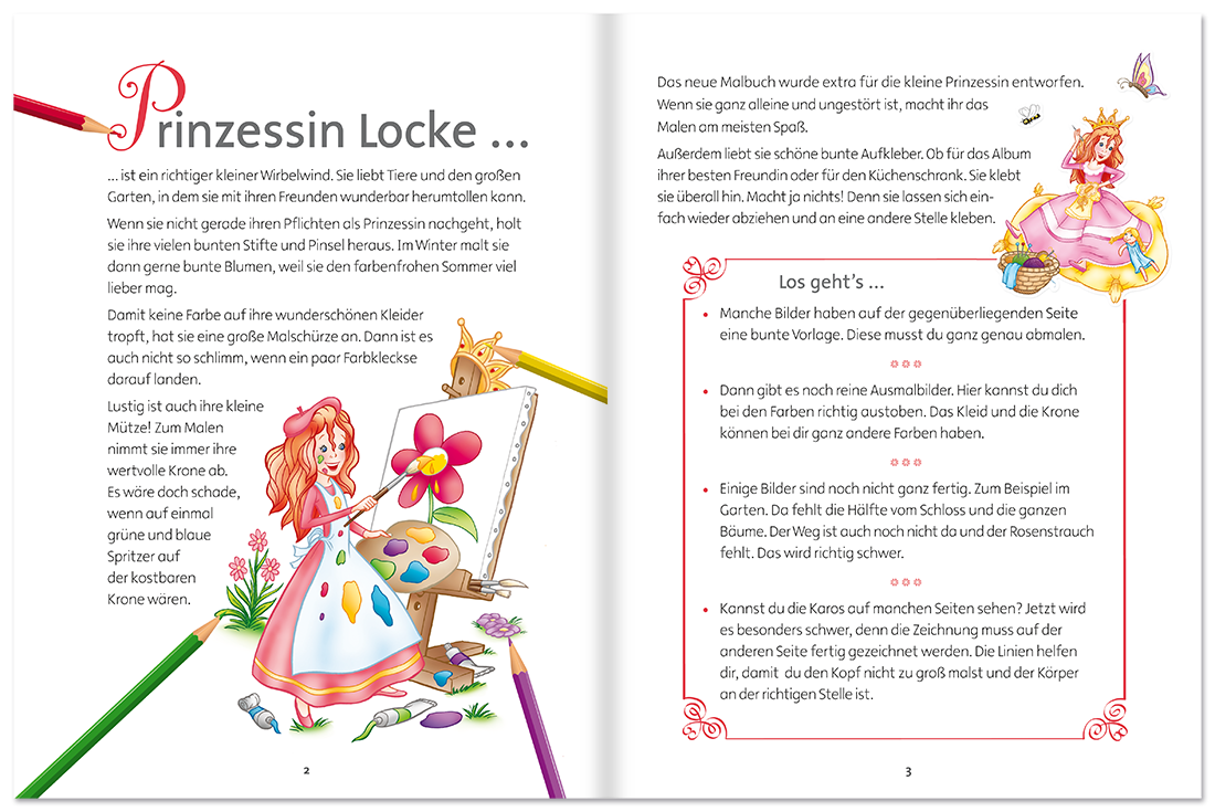 Die kleine Prinzessin – Mein Malbuch