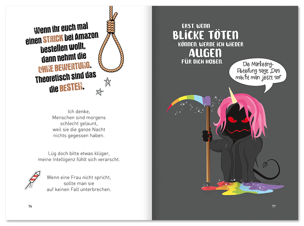 Schwarzer Humor – Fiese Sprüche