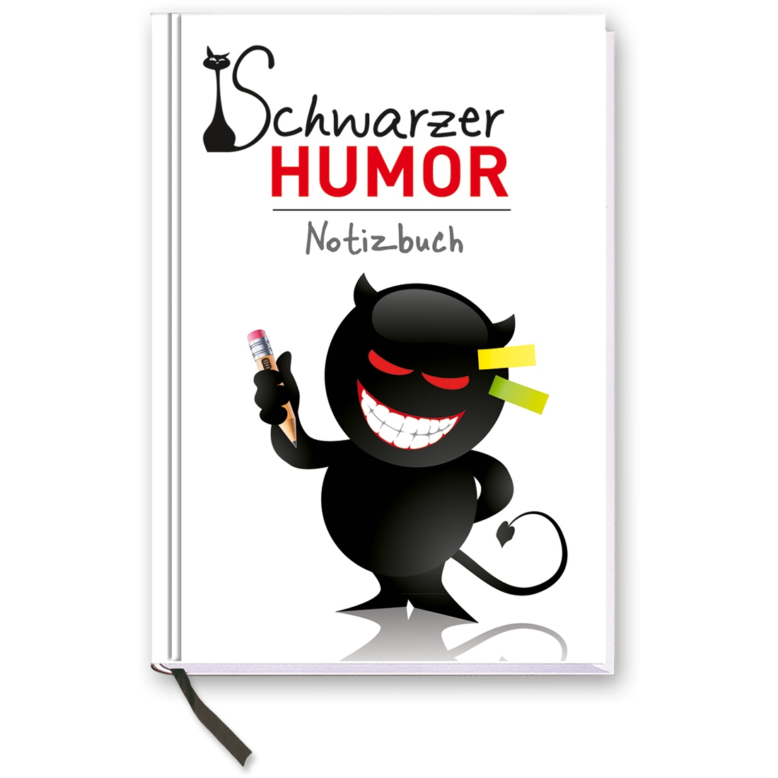 Schwarzer Humor – Notizbuch mit Stickern