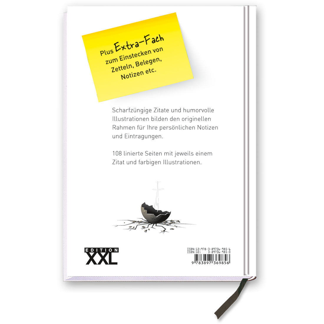 Schwarzer Humor – Notizbuch mit Stickern