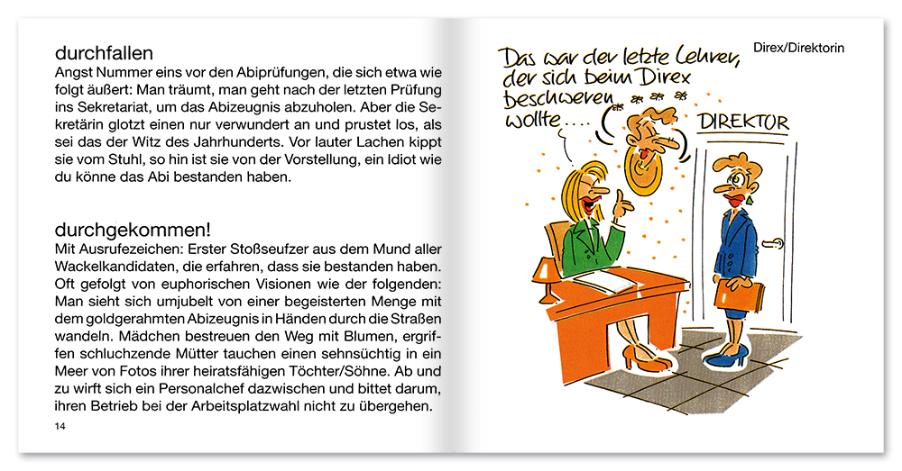 Abitur Geschenkbuch Humor Wörterbuch Leseprobe S14-15 TOMUS Verlag Onlineshop