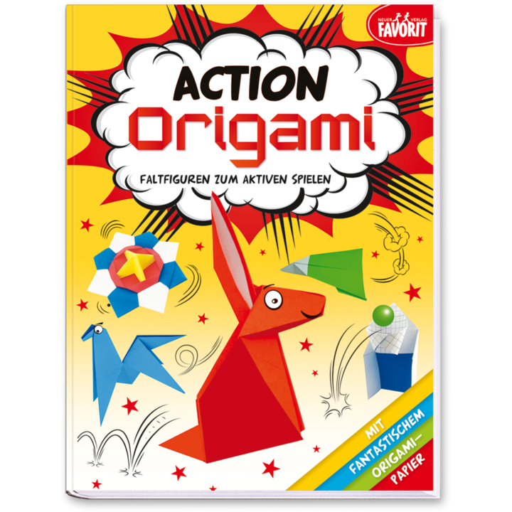 Action-Origami Kinderbuch Origami Anleitungen Cover Buch Vorderseite Neuer Favorit Verlag Onlineshop