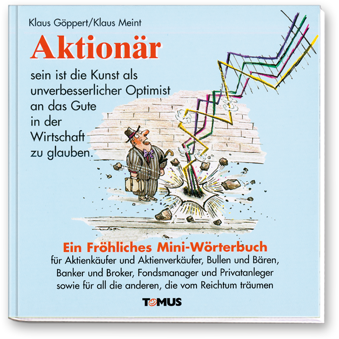 Aktionär Geschenkbuch Humor Mini Wörterbuch Cover Buch Vorderseite TOMUS Verlag Onlineshop