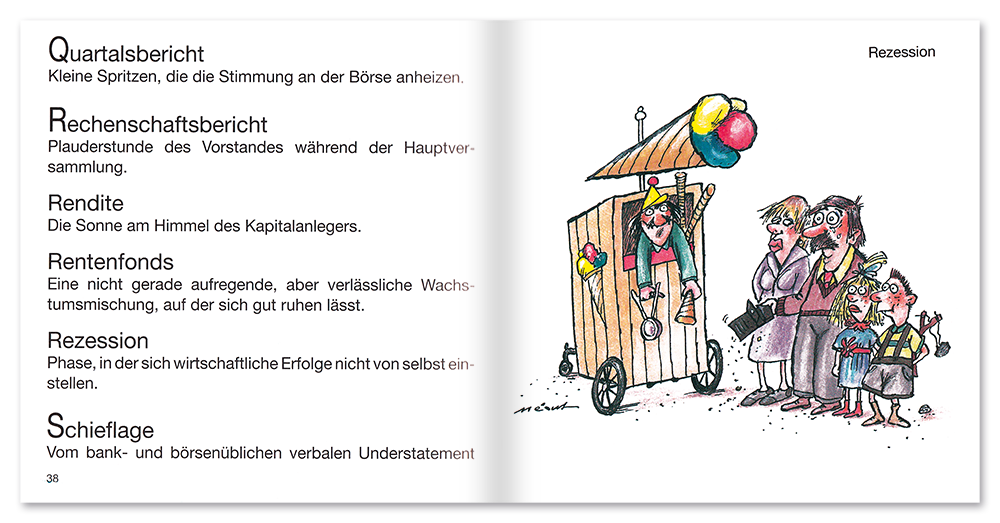 Aktionär Geschenkbuch Humor Mini Wörterbuch Leseprobe S38-39 TOMUS Verlag Onlineshop