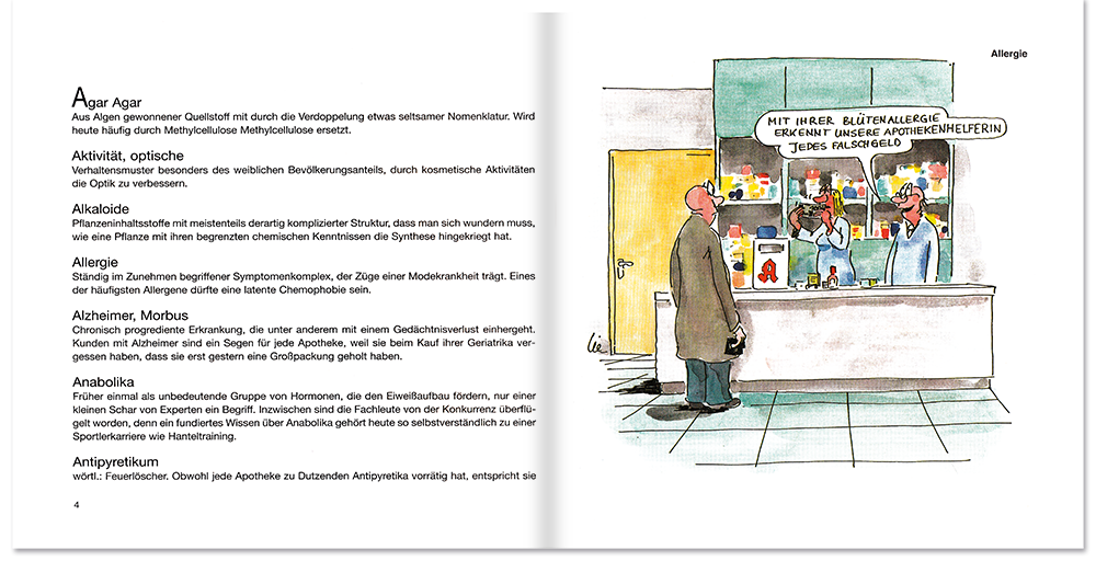 Apotheke Geschenkbuch Humor Wörterbuch Leseprobe S4–5 TOMUS Verlag Onlineshop