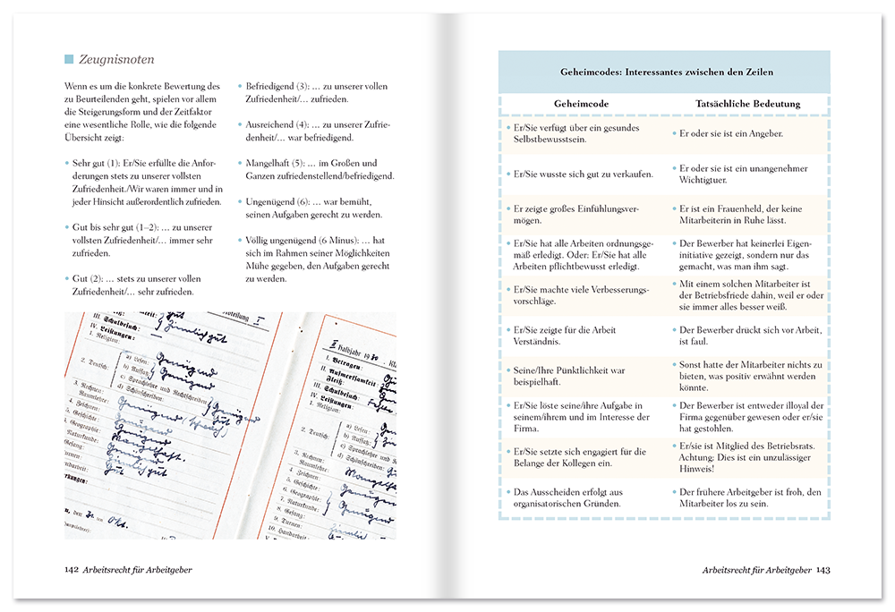 Arbeitsrecht für Arbeitgeber Ratgeber Rechte und Pflichten Arbeitgeber Leseprobe S142-143 EDITION XXL Onlineshop