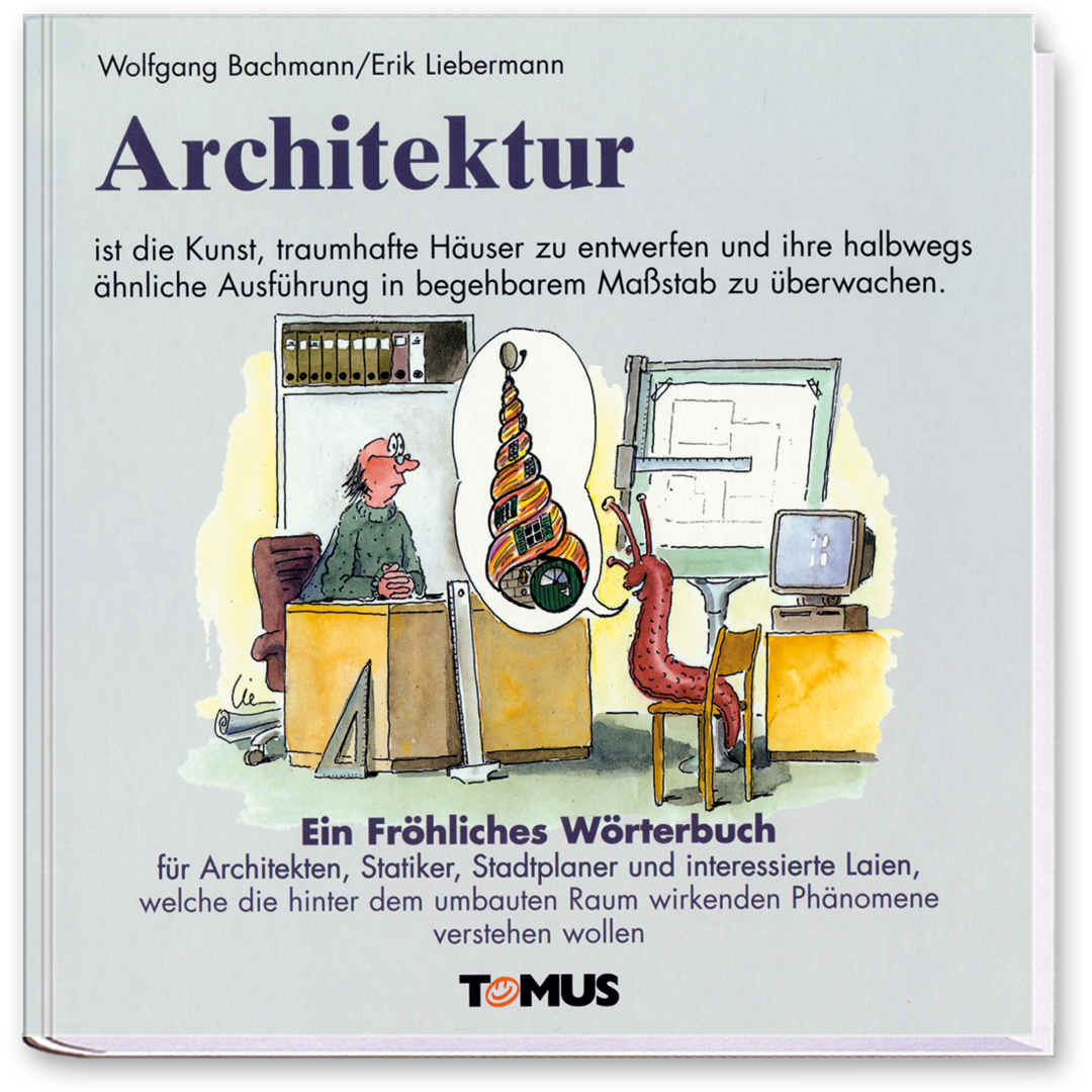 Architektur Geschenkbuch Humor Wörterbuch Cover Buch Vorderseite TOMUS Verlag Onlineshop