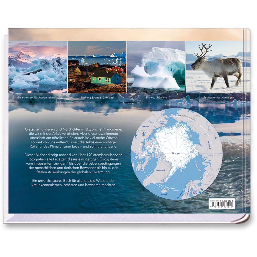 Arktis Sachbuch Bildband Flora und Fauna Cover Buch Rückseite Tosa Onlineshop