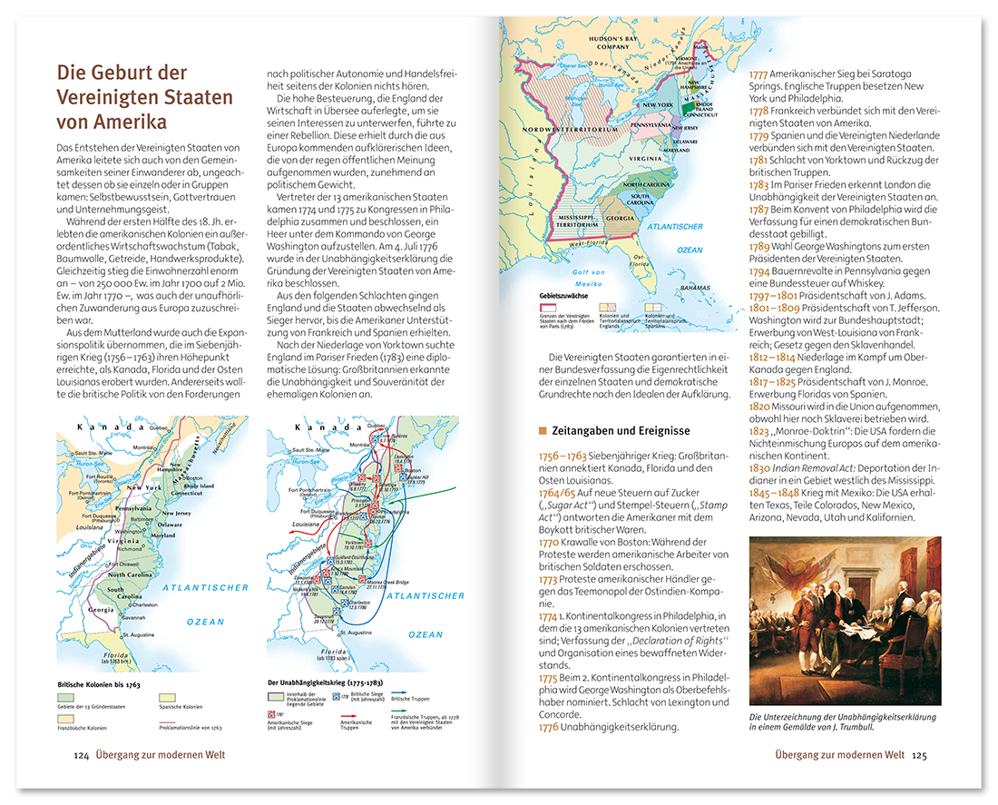 Atlas der Weltgeschichte Sachbuch Geschichte Mensch Leseprobe S124–125 Neuer Kaiser Verlag Onlineshop