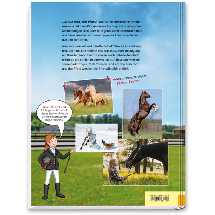Auf dem Reiterhof gehts rund Kinderbuch Cover Buch Rückseite EDITION XXL Onlineshop