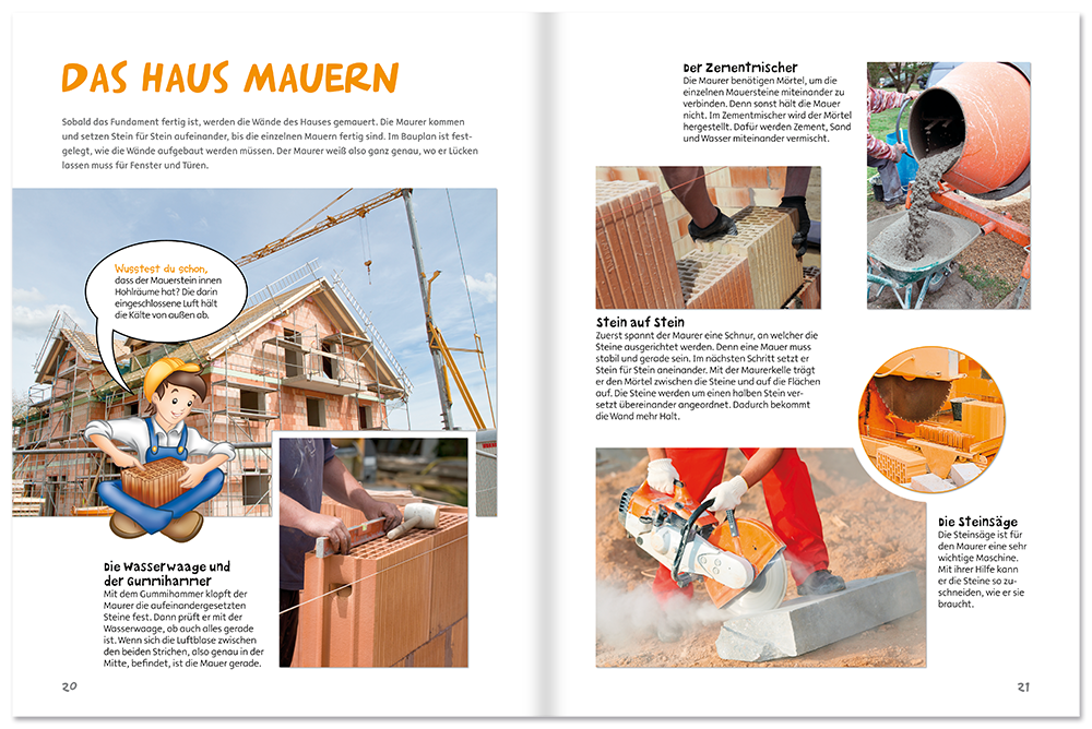 Auf der Baustelle gehts rund Kinderbuch Leseprobe S20-21 EDITION XXL Onlineshop