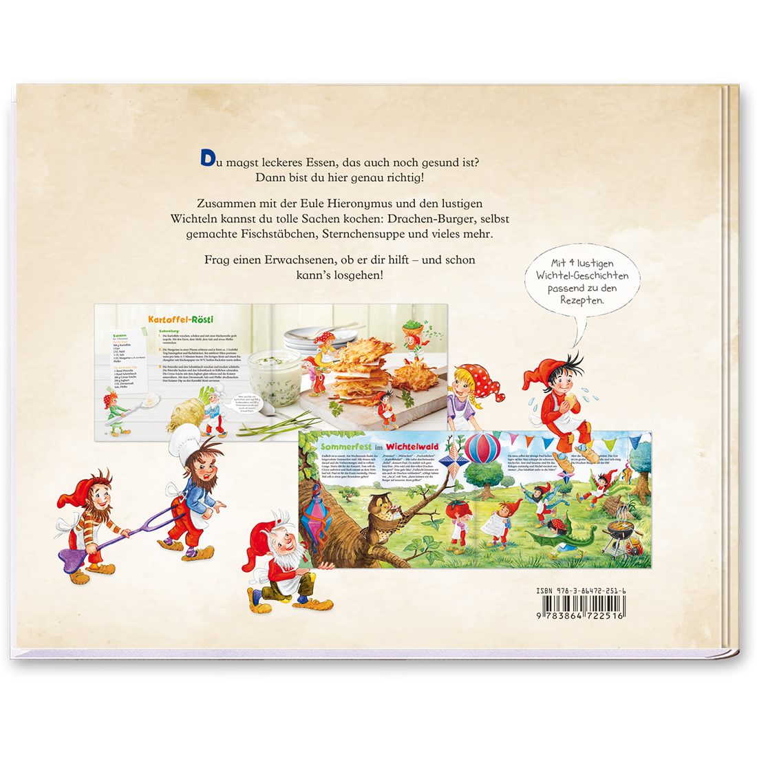 Aus dem Land der Wichtel – Kochbuch Rezepte Kinder Cover Buch Rückseite Titania Verlag Onlineshop