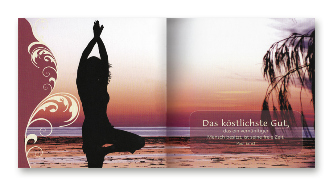 Auszeit – Genieße den Augenblick der Ruhe Geschenkbuch Geschenk Leseprobe S12-13 TOMUS Verlag Onlineshop