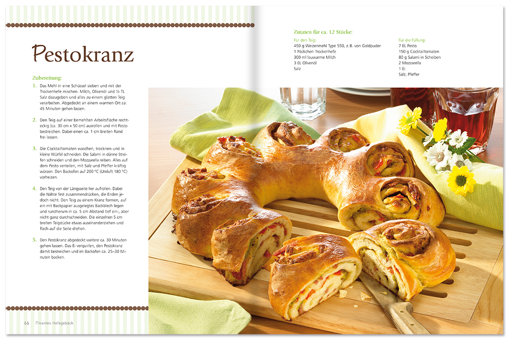 Backen mit Hefe Backbuch Rezepte mit Hefeteig Leseprobe S66-67 EDITION XXL Onlineshop