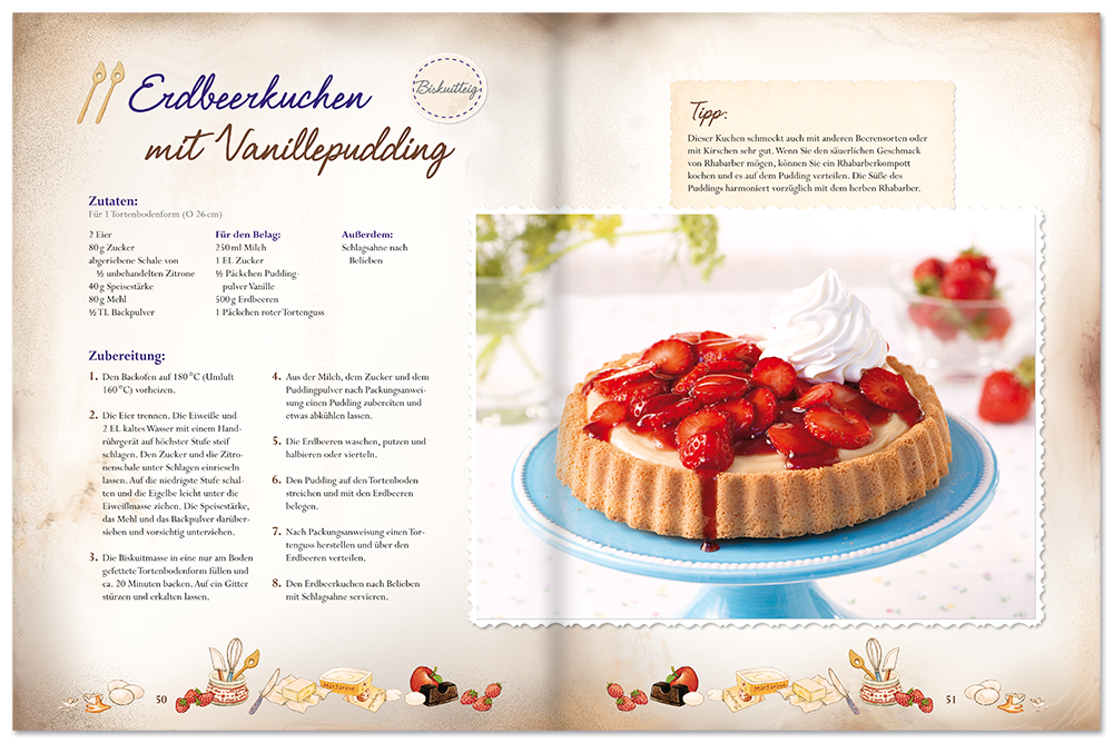 Backen ohne Schnickschnack Backbuch schnelle und einfache Rezepte Leseprobe S50-51 EDITION XXL Onlineshop