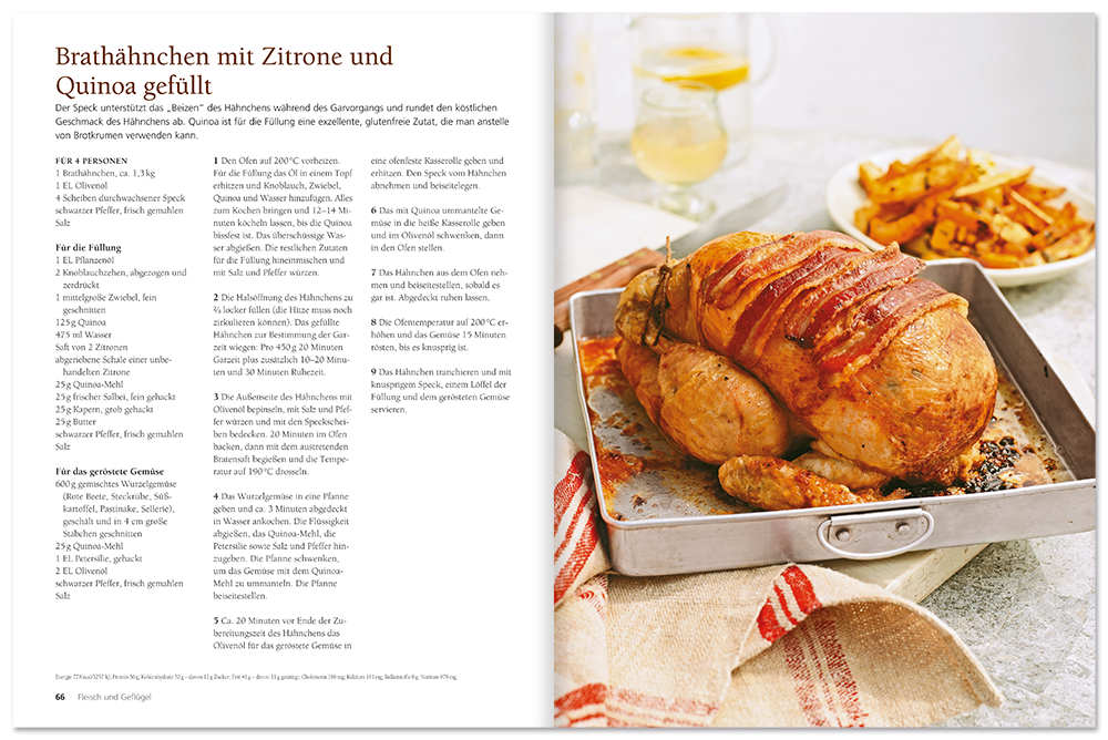 Bacon Kochbuch 50 köstliche Rezepte mit Speck Leseprobe S66-67 EDITION XXL Onlineshop