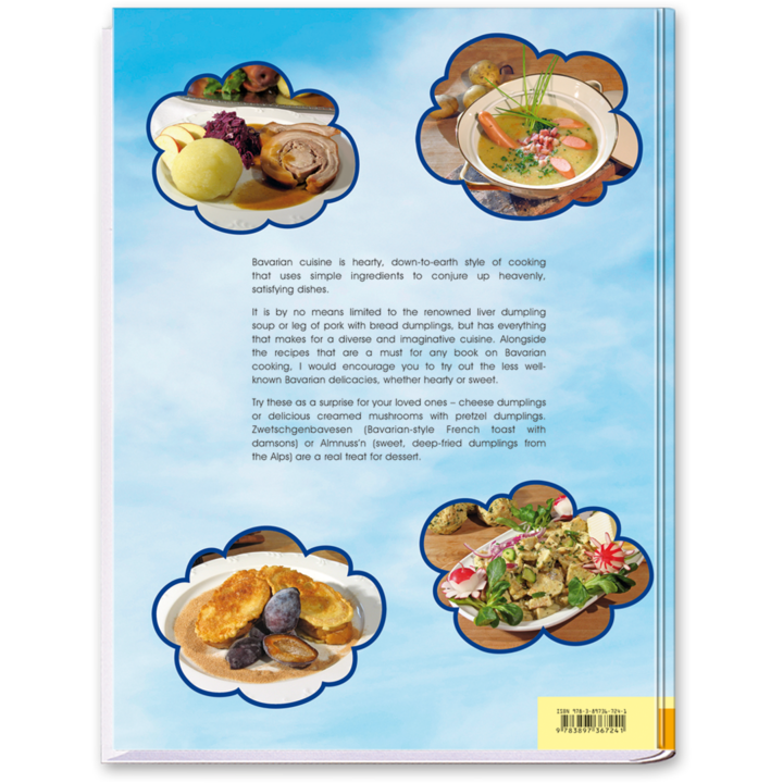 Bavarian Cooking Kochbuch in englische Sprache Cover Buch Rückseite EDITION XXL Onlineshop