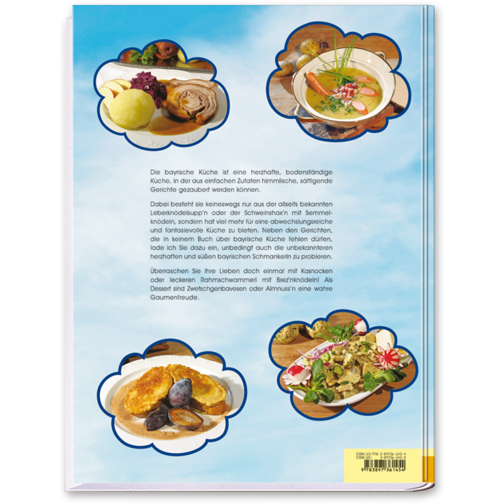 Bayrische Küche Kochbuch typisch bayrisches Essen Cover Rückseite EDITION XXL Onlineshop