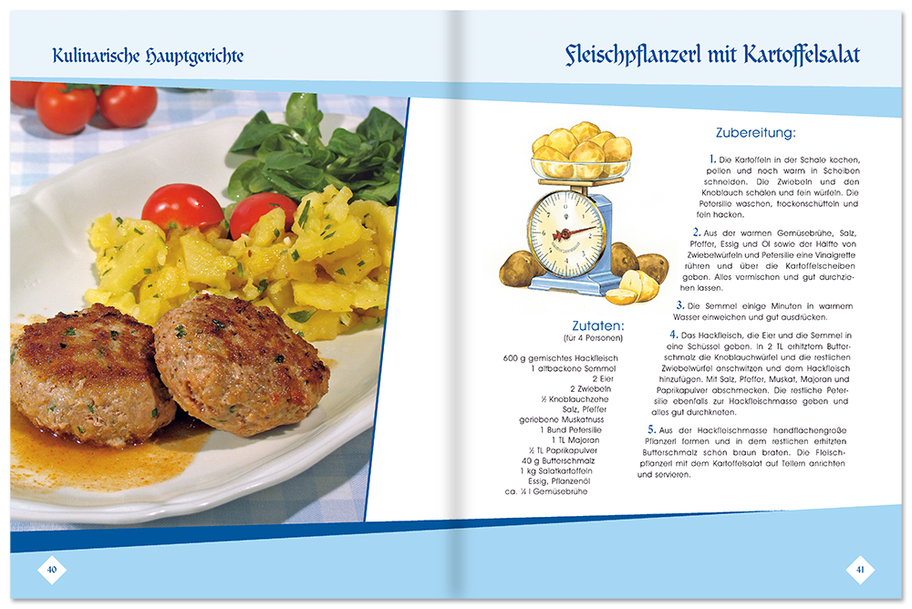 Bayrische Küche Kochbuch typisch bayrisches Essen Leseprobe S40-41 EDITION XXL Onlineshop