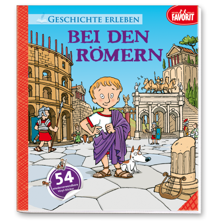 Bei den Römern Kinderbuch Kinder Geschichte Sticker Cover Buch Vorderseite Neuer Favorit Verlag Onlineshop