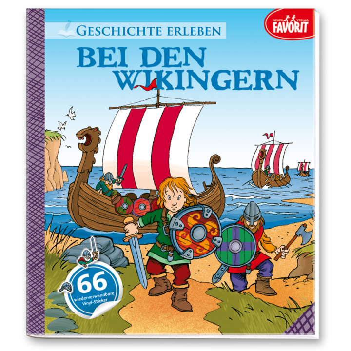 Bei den Wikingern Kinderbuch Kinder Geschichte Sticker Cover Buch Vorderseite Neuer Favorit Verlag Onlineshop