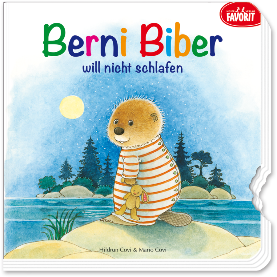 Berni Biber will nicht schlafen Kinderbuch Pappebuch Cover Buch Vorderseite Neuer Favorit Verlag Onlineshop