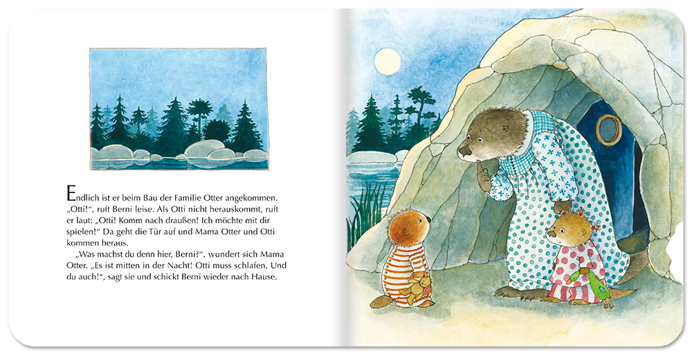 Berni Biber will nicht schlafen Kinderbuch Pappebuch Leseprobe S10–11 Neuer Favorit Verlag Onlineshop