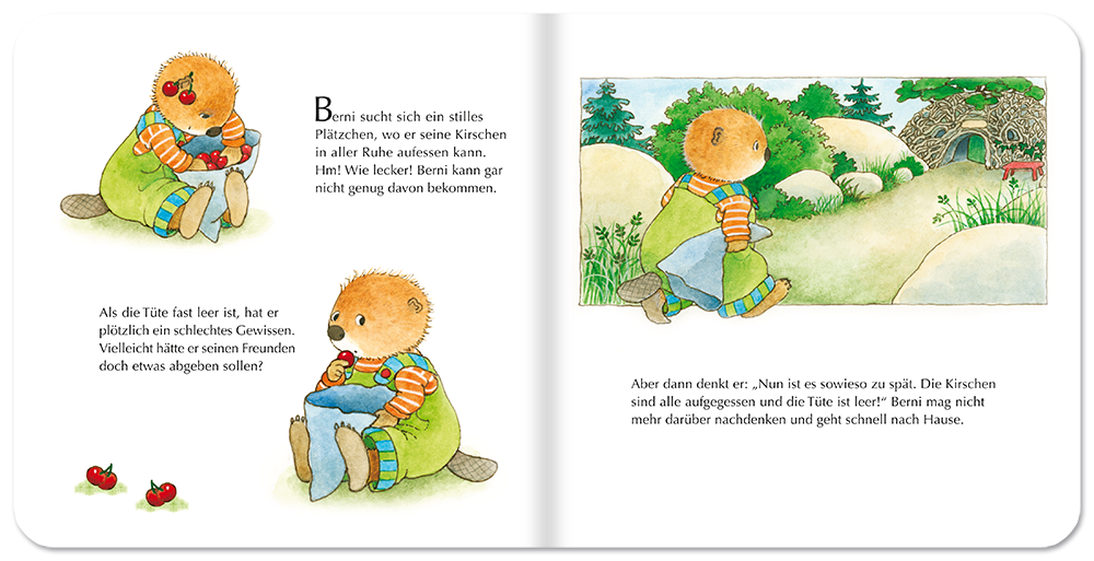 Berni Biber will nicht teilen Kinderbuch Pappebuch Leseprobe S10–11 Neuer Favorit Verlag Onlineshop